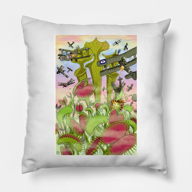 Plants vs Planes Pillow by matjackson