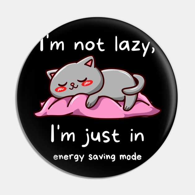 Lazy Cat Pin by Bro Aesthetics