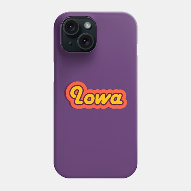 Iowa Retro Text, United States Phone Case by JahmarsArtistry - APA