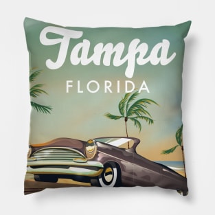 Tampa Florida Travel poster Pillow