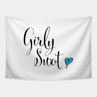 Girly swot (blue heart) Tapestry