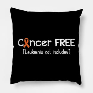 Cancer FREE- Leukemia Cancer Gifts Leukemia Cancer Awareness Pillow