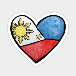 Philippines Flag Heart Magnet