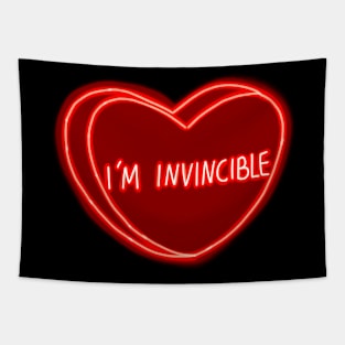 I’m Invincible Red Heart Tapestry