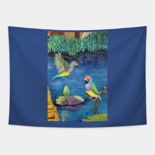 birds on the lake Tapestry