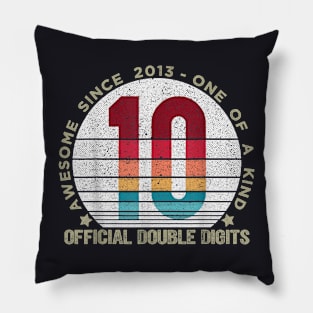 Double Digits 10 Year Old 10th Birthday Pillow