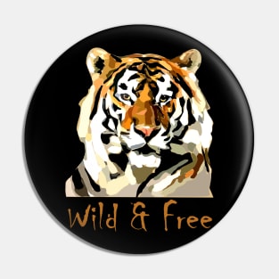Wild and Free tiger illustration Pin