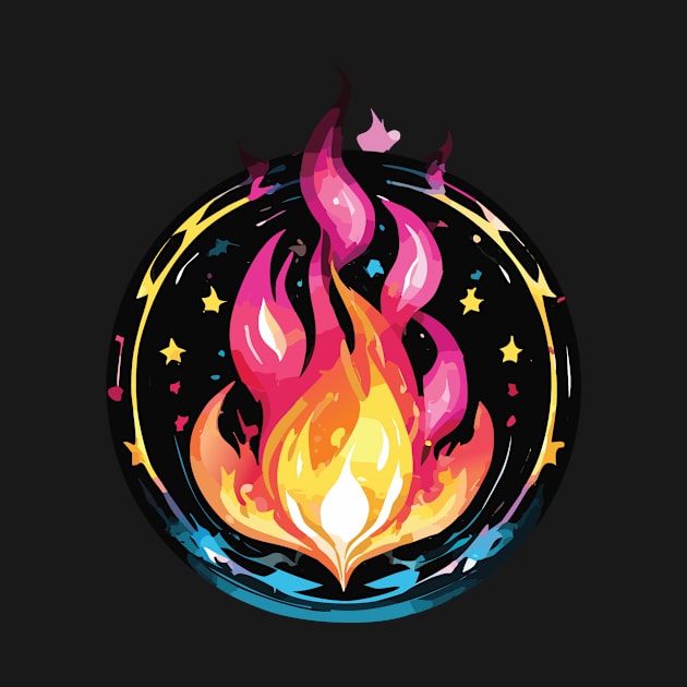 Colorful Fire Flame by gpsonline