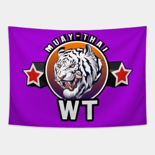 White Tigers - Muay Thai Tapestry