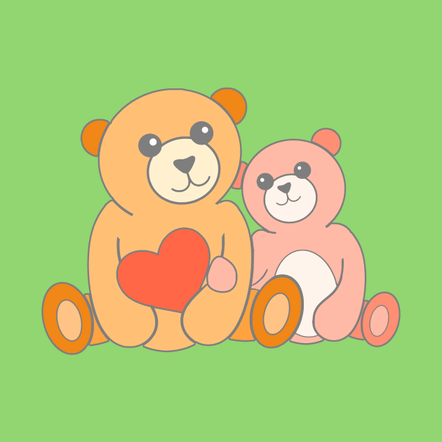 Mom and Baby, Best Friends Teddy Bears by AlondraHanley