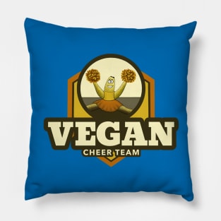 Vegan Cheer Team  – funny banana cartoon character Pillow