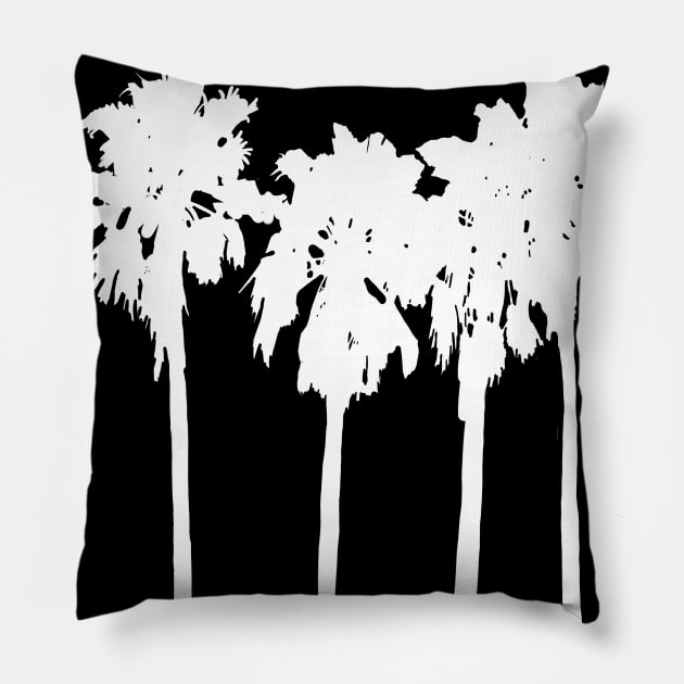 Four Palm Trees Pillow by BeyondBiscuits