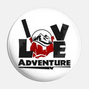 I love heart adventure Pin