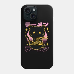 Vaporwave Ramen Cat Phone Case