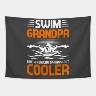 Swim Grandpa - Bold Black & White Design Tapestry