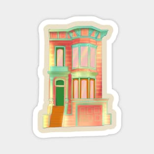 candy colored san francisco home Magnet