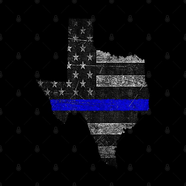 Texas Thin Blue Line by ALAMOGrafix