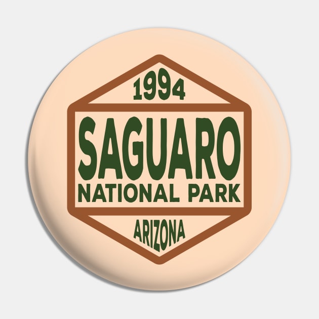 Saguaro National Park badge Pin by nylebuss