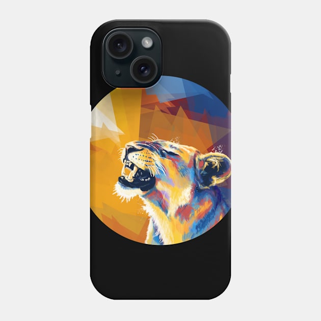 In the Sunlight - Lioness portrait Phone Case by Flo Art Studio