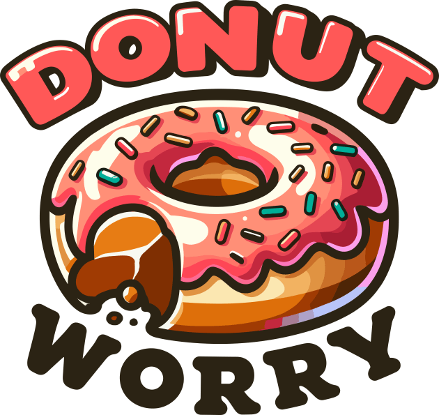 Donut Worry: Bite-Sized Delight Kids T-Shirt by SimplyIdeas