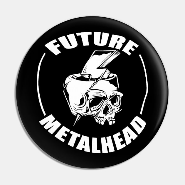 Heavy Metal Future Metalhead Pin by akkadesigns