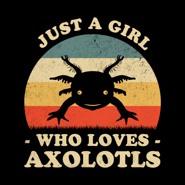 Just A Girl Who Loves Axolotls Cute Axolotl Lover by LolaGardner Designs