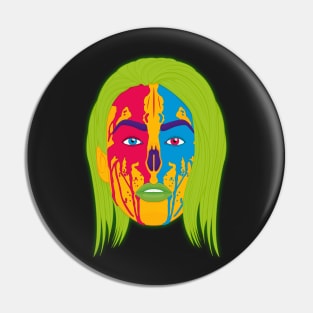 Two Tone Tribal Girl Pin