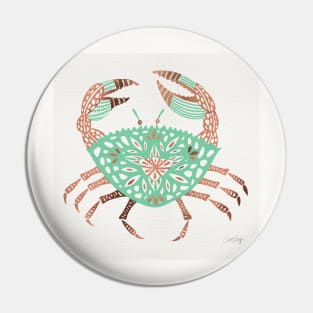 Rose Gold Mint Crab Pin