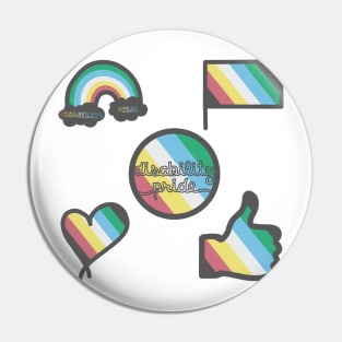 Disability pride flag pack Pin