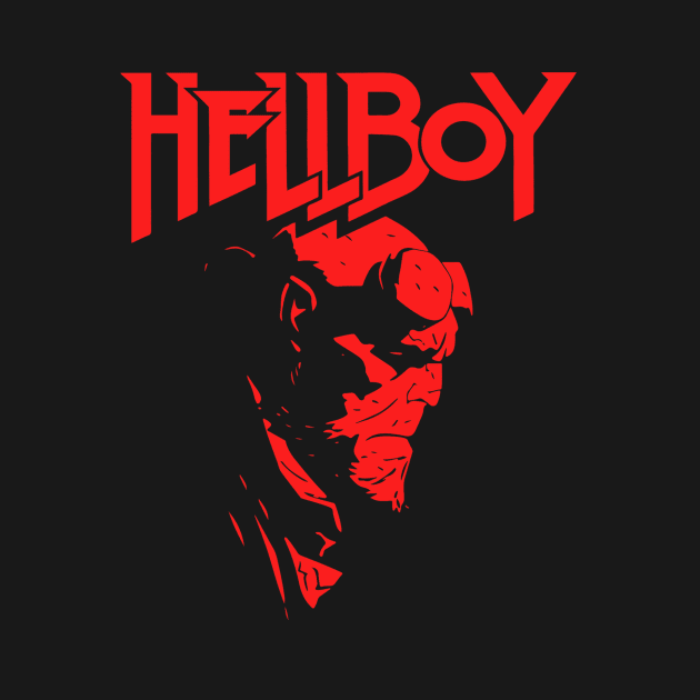 Hellboy Profile (Black Print) by Nerdology