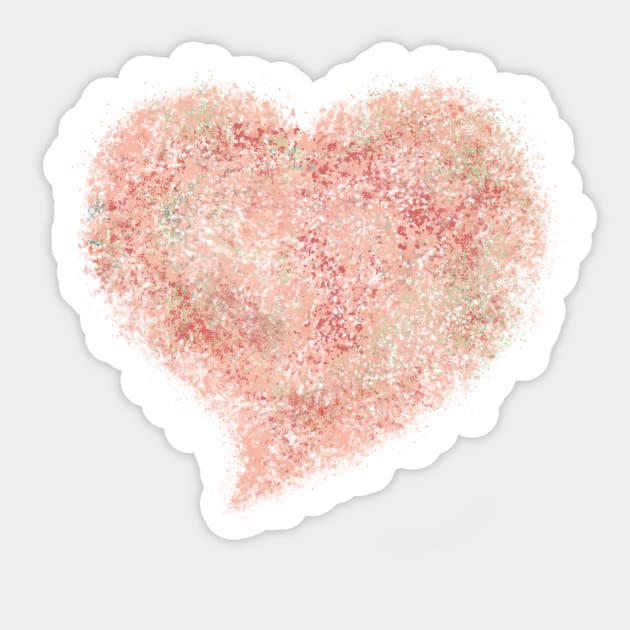 Heart Splatter Sticker