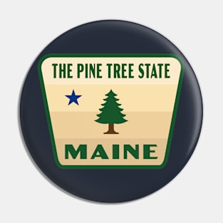 Maine The Pine Tree State Badge Pin