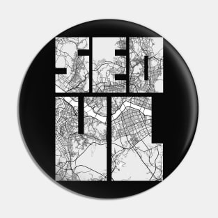 Seoul, South Korea City Map Typography - Light Pin