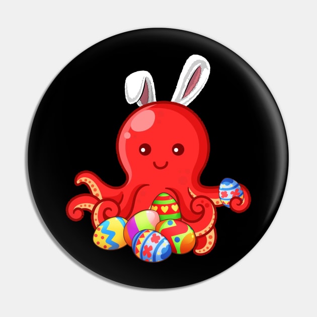 Octopus Dab Dabbing Dressed Bunny Egg Hunting Easter T-Shirt tee Pin by danielsho90