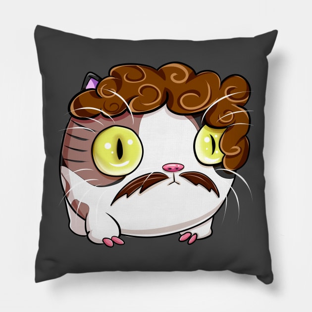 PretzelPuss Pillow by 8BitVal