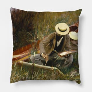 An Out of Doors Study by John Singer Sargent Pillow