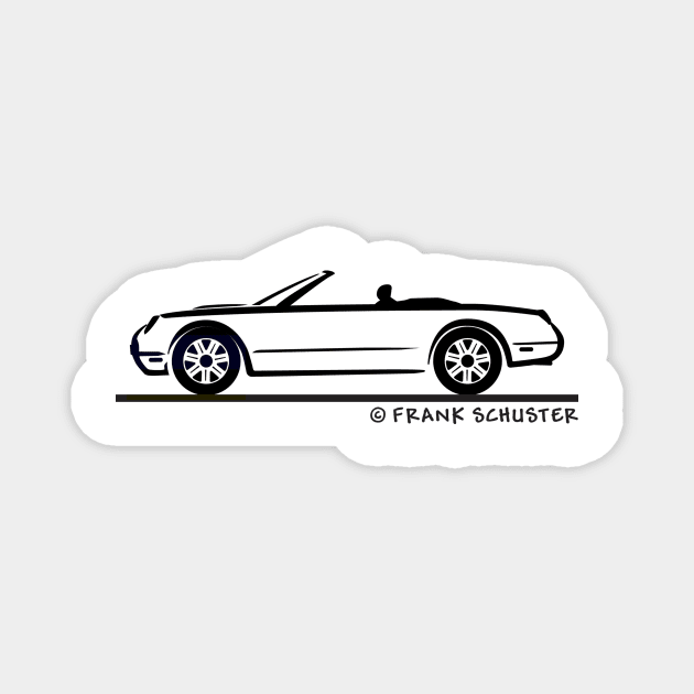 2002-2005 Ford Thunderbird Silhouette Magnet by PauHanaDesign