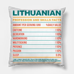 Lithuanian Nutritional Values Pillow