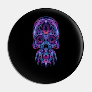 Electroluminated Skull - Vaporwave Neon Pin