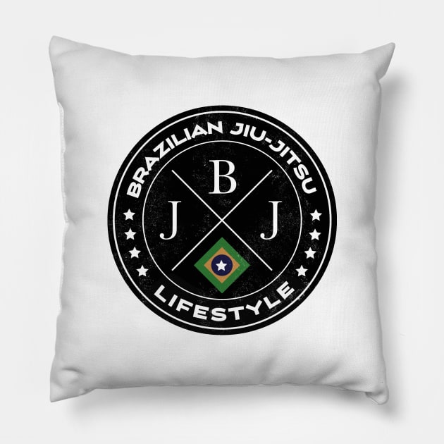 BJJ Brazilian Jiu-Jitsu Pillow by Black Tee Inc