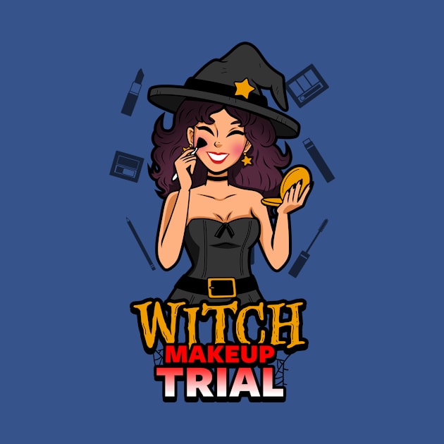 Pretty Funny Witch Feminist Girl Makeup Halloween Original Cartoon by Originals By Boggs