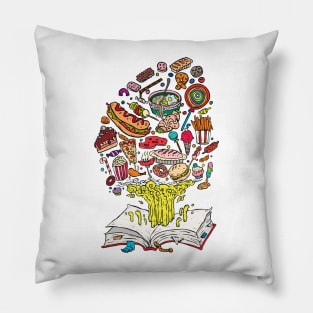 book food doodle Pillow