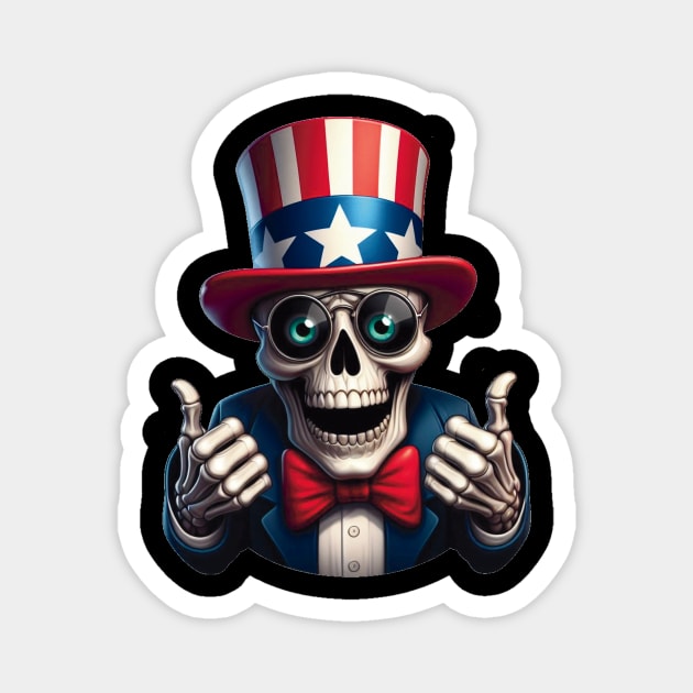 Sugar Skull Uncle Sam - Thumbs Up Magnet by ImaginativeInkPOD