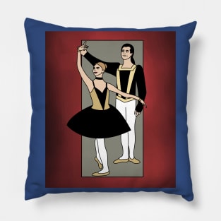 Dancing Ballerina Ballet Figures Pillow