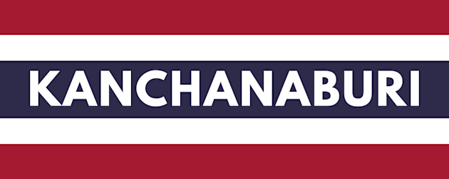 Kanchanaburi City in Thailand Flag Kids T-Shirt by aybe7elf