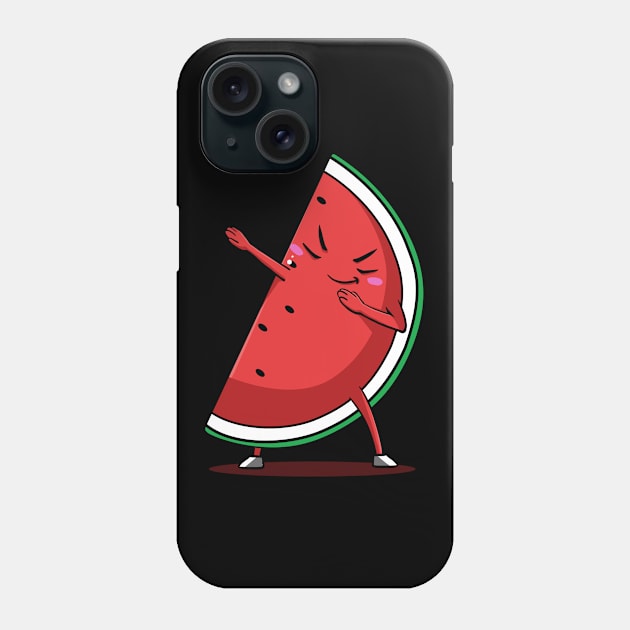 Dabbing Red Melon Dab Funny Dancing Fruit Phone Case by Dustwear Design