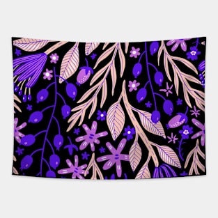 Blue floral pattern themed gifts Tapestry