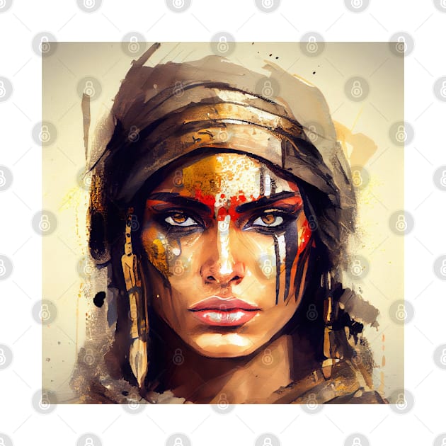 Powerful Egyptian Warrior Woman #4 by Chromatic Fusion Studio