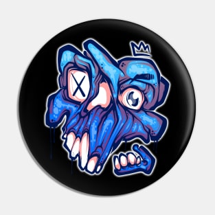 Graffiti Skull Pin