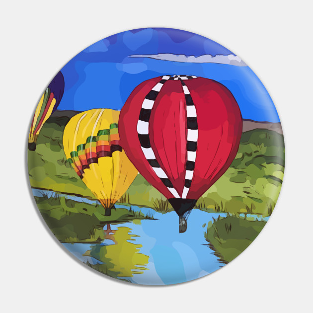 Hot Air Balloons Flying Over The River Hot Air Balloons Pin